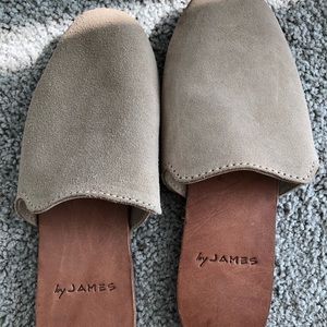 By James suede mule slides